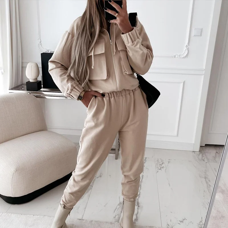 Tracksuits Pants Sets Women 2021 Autumn Winter Fashion Fleece Warm Coats Tops And Thick High Waist Trouser Casual Two Piece Set
Tracksuits Pants Sets Women 2021 Autumn Winter Fashion Fleece Warm Coats Tops And Thick High Waist Trouser Casual Two Piece Set