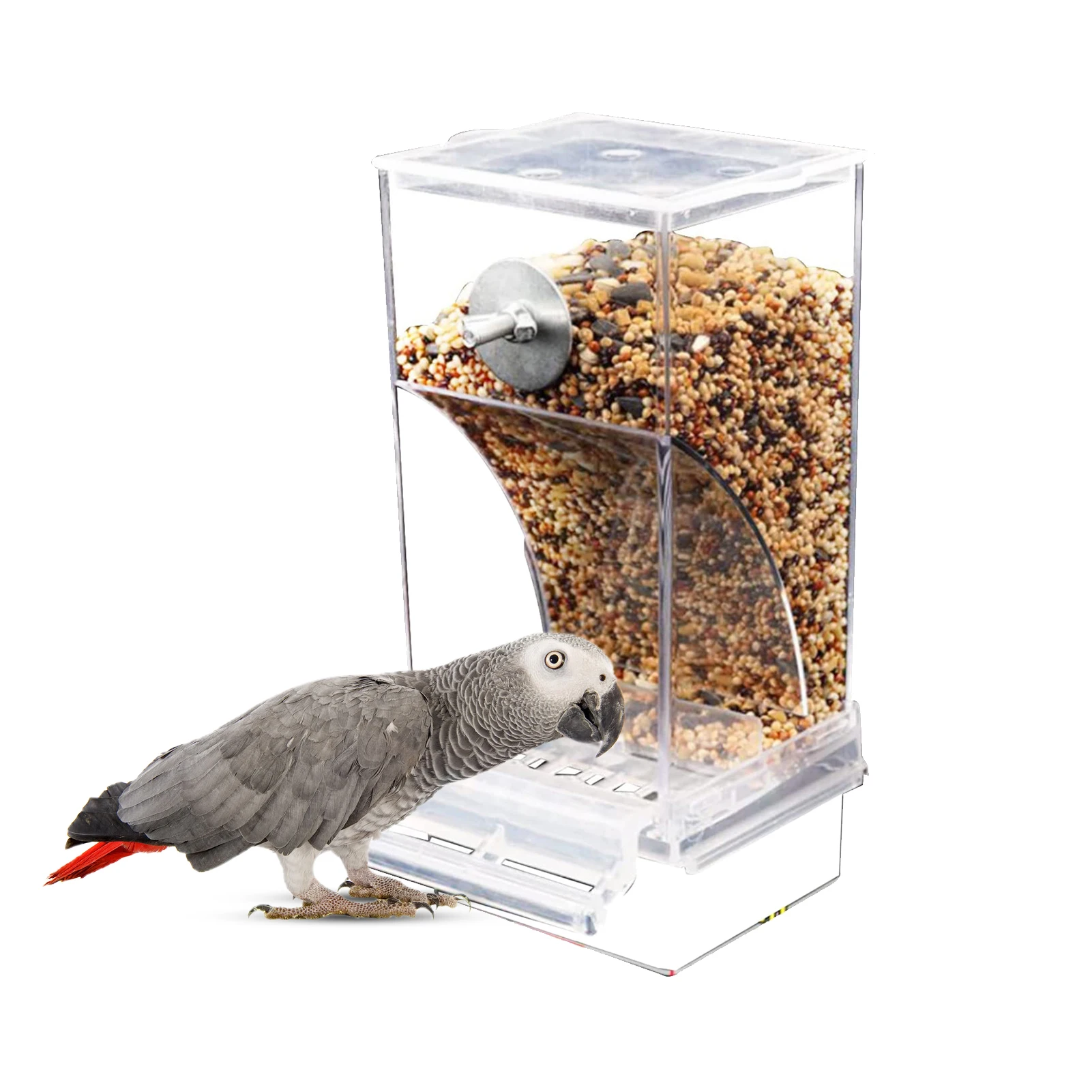 No Mess Bird Feeders Automatic Parrot Feeder Drinker Acrylic Seed Food ContainerCage Accessories For Small And Medium Parakeets
No Mess Bird Feeders Automatic Parrot Feeder Drinker Acrylic Seed Food ContainerCage Accessories For Small And Medium Parakeets