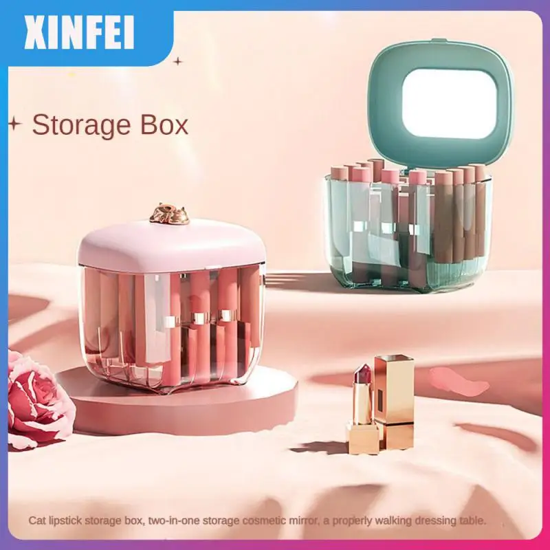 With Makeup Mirror Lipstick Storage Box Dust-proof Lipstick Shelf Tabletop Cosmetic Lipstick Lipstick Box Storage Box 
With Makeup Mirror Lipstick Storage Box Dust-proof Lipstick Shelf Tabletop Cosmetic Lipstick Lipstick Box Storage Box