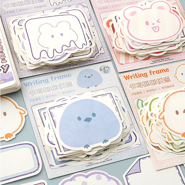 90PCS/LOT Kawaii Writing Frames Lovely Cartoon Colorful Memo Paper Pack 122*138mm Creative School Office Stationery Supplies
90PCS/LOT Kawaii Writing Frames Lovely Cartoon Colorful Memo Paper Pack 122*138mm Creative School Office Stationery Supplies