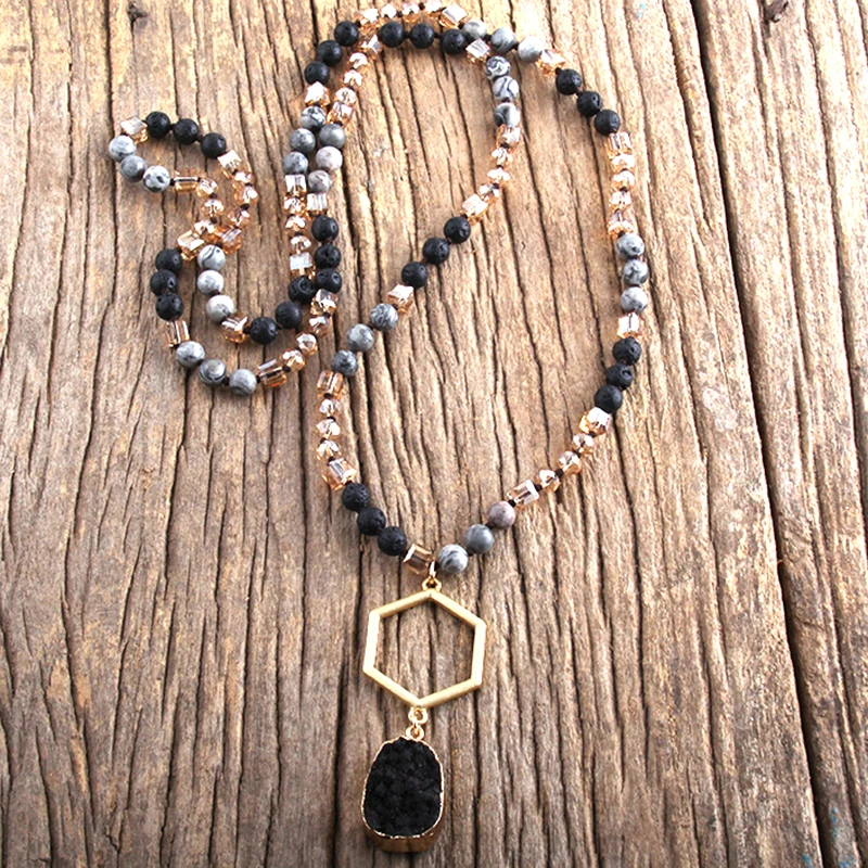 MD Fashion Boho Jewelry Accessory 6mm Natural Stones Glass With Metal Mattgold Links Druzy Drop Pendant Necklaces For Women Gift
MD Fashion Boho Jewelry Accessory 6mm Natural Stones Glass With Metal Mattgold Links Druzy Drop Pendant Necklaces For Women Gift