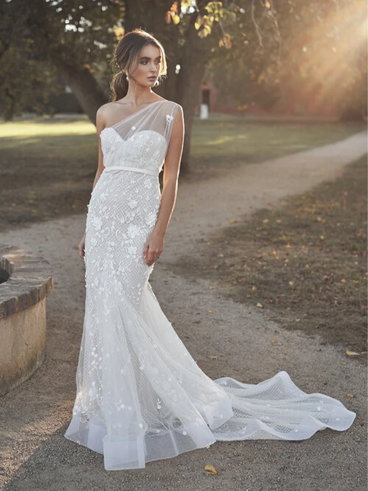 MACDUGAL Wedding Dress Boho Bridal Gown Charming Mermaid One Shoulder Buttons Tea-length Vestido De Novia For Women Custom Made
MACDUGAL Wedding Dress Boho Bridal Gown Charming Mermaid One Shoulder Buttons Tea-length Vestido De Novia For Women Custom Made