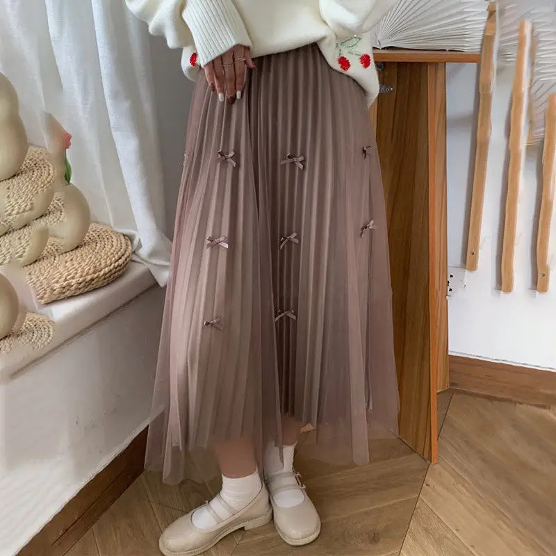 Vintage Long Skirt for Women 2022 High Waist Elastic A-line Long Skirts Woman Casual Beach Pleated Both Sides Wear Mesh Skirt
Vintage Long Skirt for Women 2022 High Waist Elastic A-line Long Skirts Woman Casual Beach Pleated Both Sides Wear Mesh Skirt