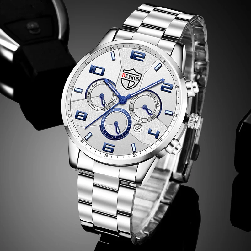 Fashion Mens Sports Watches Man Stainless Steel Analog Quartz Watch Men Luxury Business Calendar Date Luminous Clock
Fashion Mens Sports Watches Man Stainless Steel Analog Quartz Watch Men Luxury Business Calendar Date Luminous Clock