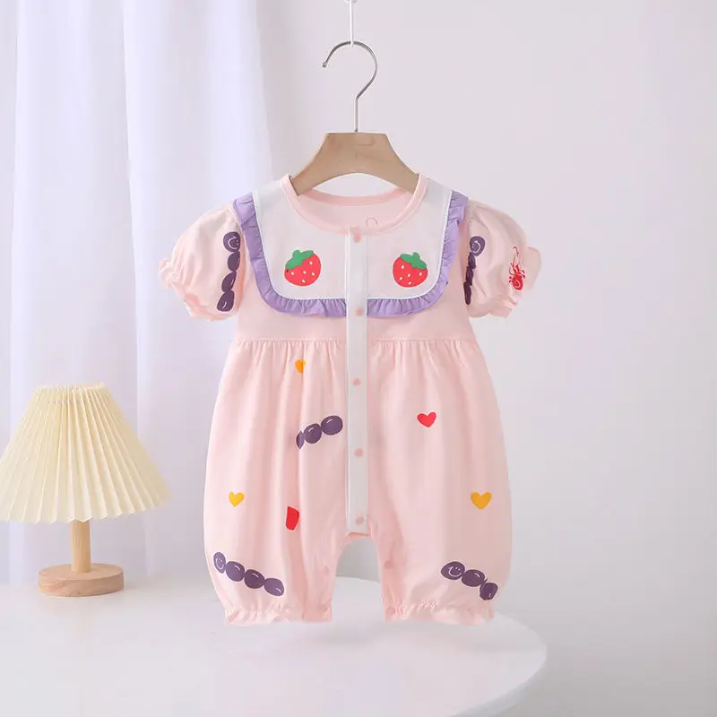 Baby summer clothes female baby clothes short-sleeved jumpsuit little princess style 3-6-9-12 months romper
Baby summer clothes female baby clothes short-sleeved jumpsuit little princess style 3-6-9-12 months romper