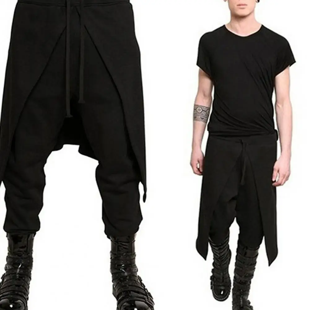 Men Hip Hop Style Saggy Pants Fake Two Pieces Elastic Waist Drawstring Pockets Design Dancing Low Crotch Saggy Trousers
Men Hip Hop Style Saggy Pants Fake Two Pieces Elastic Waist Drawstring Pockets Design Dancing Low Crotch Saggy Trousers