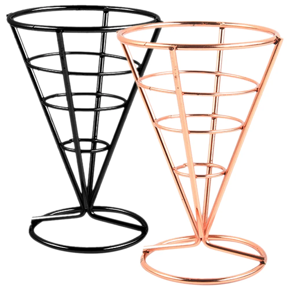 2pcs French Fries Cone Holder Hollow Design Fried Food Serving Basket Decorative Fried Chicken Rack
2pcs French Fries Cone Holder Hollow Design Fried Food Serving Basket Decorative Fried Chicken Rack
