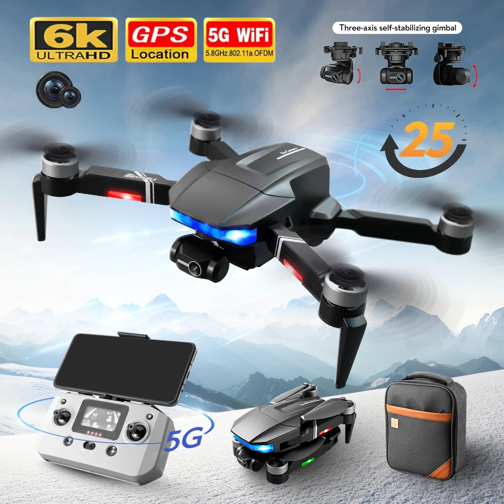 2022 New LS7S Profesional Drone 6K HD Camera 5G GPS 3-Axis Gimbal Anti-Shake Brushless helicopter Foldable RC Quadcopter Toys
2022 New LS7S Profesional Drone 6K HD Camera 5G GPS 3-Axis Gimbal Anti-Shake Brushless helicopter Foldable RC Quadcopter Toys