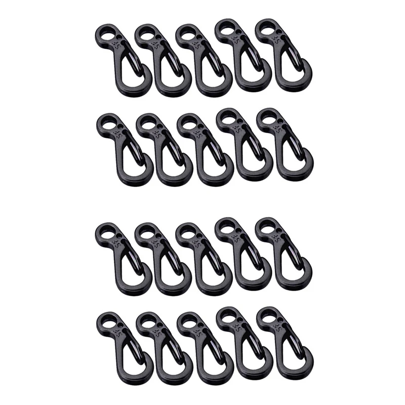 

20PCS/LOT Mini SF Spring Backpack Clasps Climbing Carabiners EDC Keychain Camping Bottle Hooks Paracord Survival Gear