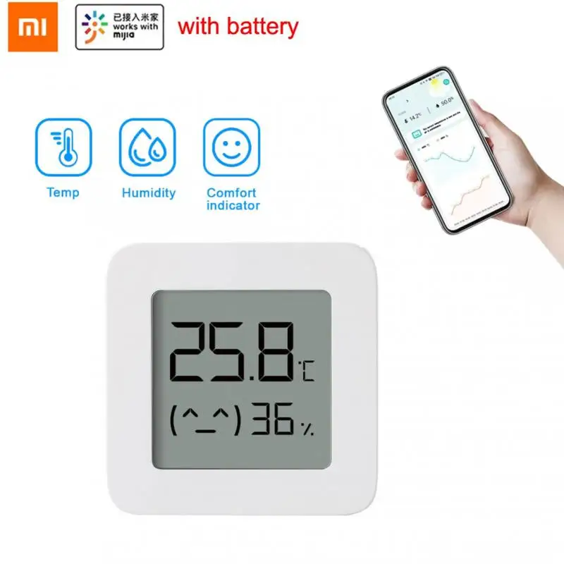 XIAOMI Mijia Thermometer 2 Bluetooth Smart Hygrometer Wireless Electric Digital Thermograph Hygrometer With Mijia LCD Smart Home
XIAOMI Mijia Thermometer 2 Bluetooth Smart Hygrometer Wireless Electric Digital Thermograph Hygrometer With Mijia LCD Smart Home