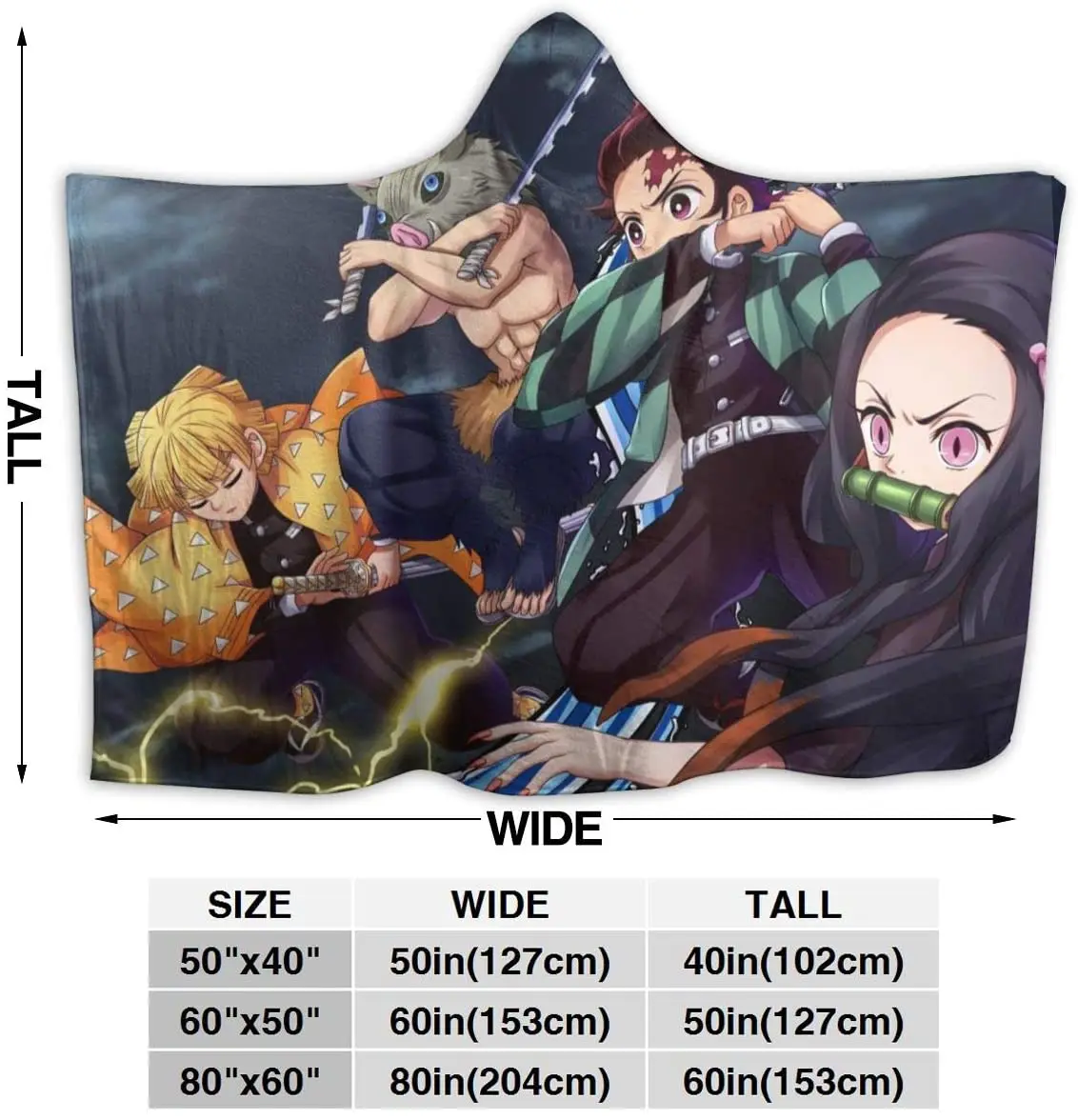 Demon Slayer Throw Blanket for Unisex Adult Hooded Blanket for Sofa Wearable Blanket Home Sherpa Fabric Blanket Flannel Blanket
Demon Slayer Throw Blanket for Unisex Adult Hooded Blanket for Sofa Wearable Blanket Home Sherpa Fabric Blanket Flannel Blanket