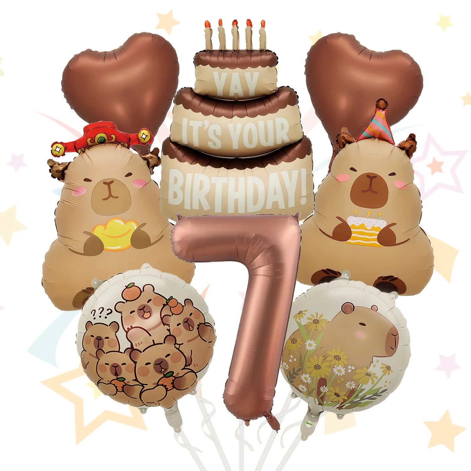 Набор Воздушных Шаров Для Детского Дня Рождения На Тему Животных И Капибары С Фольгированным Номером И Кофейным Дизайном
Набор Воздушных Шаров Для Детского Дня Рождения На Тему Животных И Капибары С Фольгированным Номером И Кофейным Дизайном