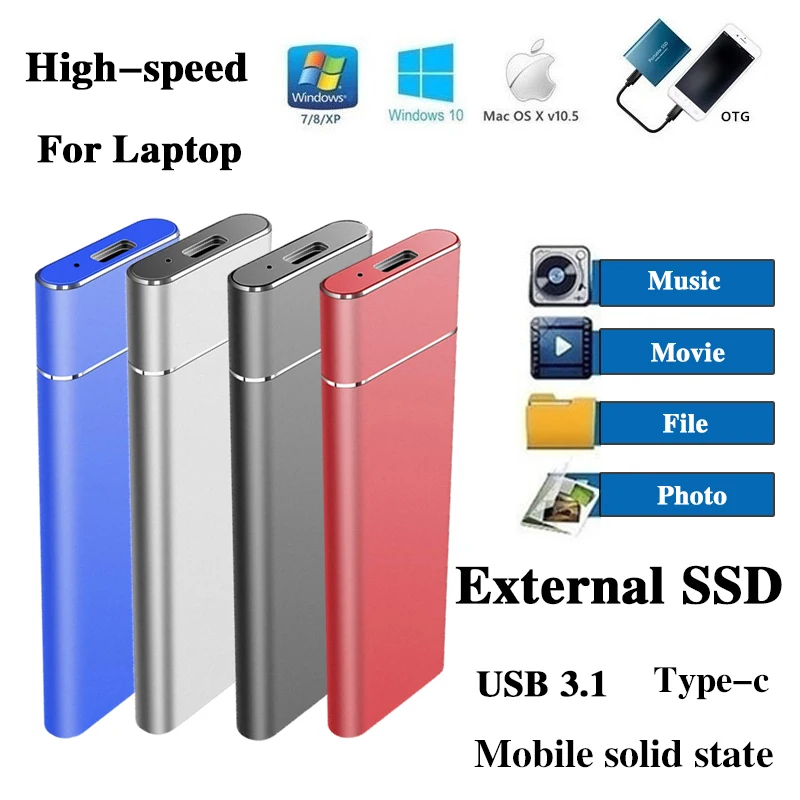 Hard Drive SSD Original Mobile High Speed TYPE-C HDD Computer Solid State Drive Portable M.2 External Hard Drive Storage Device
Hard Drive SSD Original Mobile High Speed TYPE-C HDD Computer Solid State Drive Portable M.2 External Hard Drive Storage Device