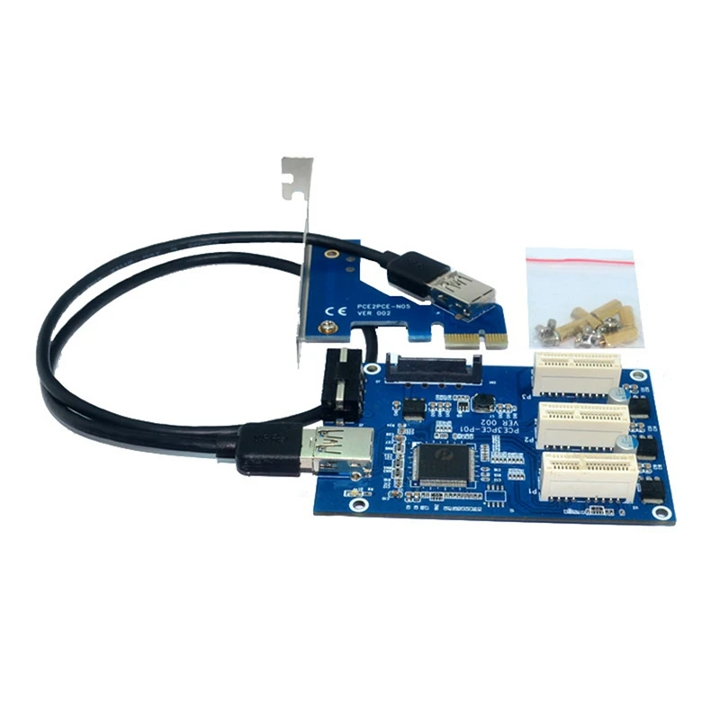 PCIE To PCIE Adapter Card Pcie 1X Interface Expansion Card Riser Card PCIE 1-To-3 Port 1X Adapter Board
PCIE To PCIE Adapter Card Pcie 1X Interface Expansion Card Riser Card PCIE 1-To-3 Port 1X Adapter Board