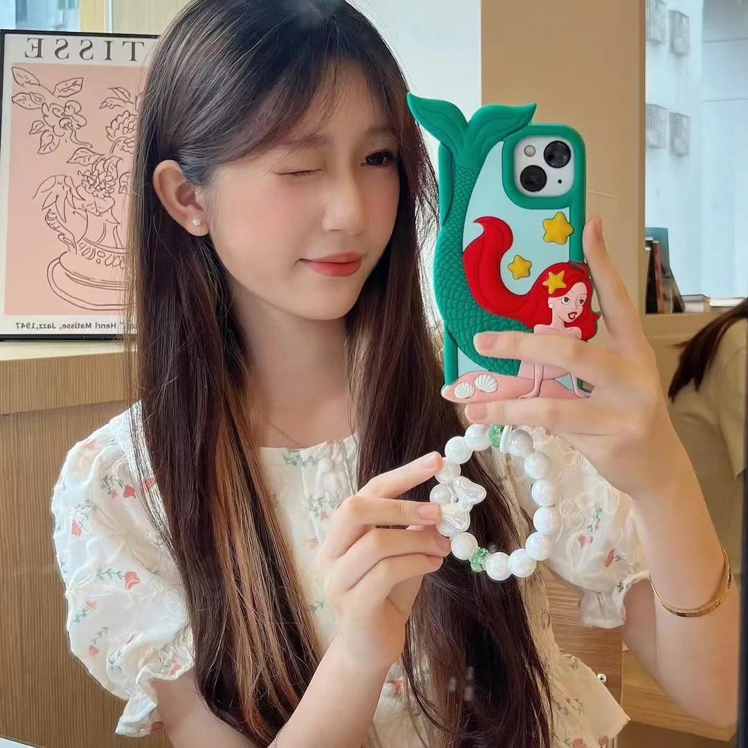 Cute Disney Ariel 3D Green Mermaid with bracelet Silicone Soft Shell Phone Cases For iPhone 14 13 12 11 Pro Max Back Cover
Cute Disney Ariel 3D Green Mermaid with bracelet Silicone Soft Shell Phone Cases For iPhone 14 13 12 11 Pro Max Back Cover