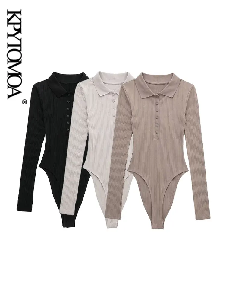 KPYTOMOA женское модное боди на пуговицах спереди с воротником-поло винтажные женские комбинезоны с длинным рукавом и кнопками
KPYTOMOA женское модное боди на пуговицах спереди с воротником-поло винтажные женские комбинезоны с длинным рукавом и кнопками