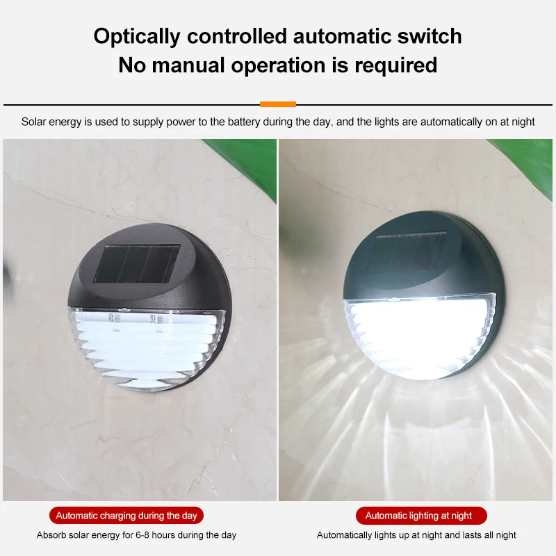 Solar Light Wall Lamp Step Lamps Outdoor Waterproof Household Courtyard Garden Layout Terrace Decor Atmosphere Night Light
Solar Light Wall Lamp Step Lamps Outdoor Waterproof Household Courtyard Garden Layout Terrace Decor Atmosphere Night Light