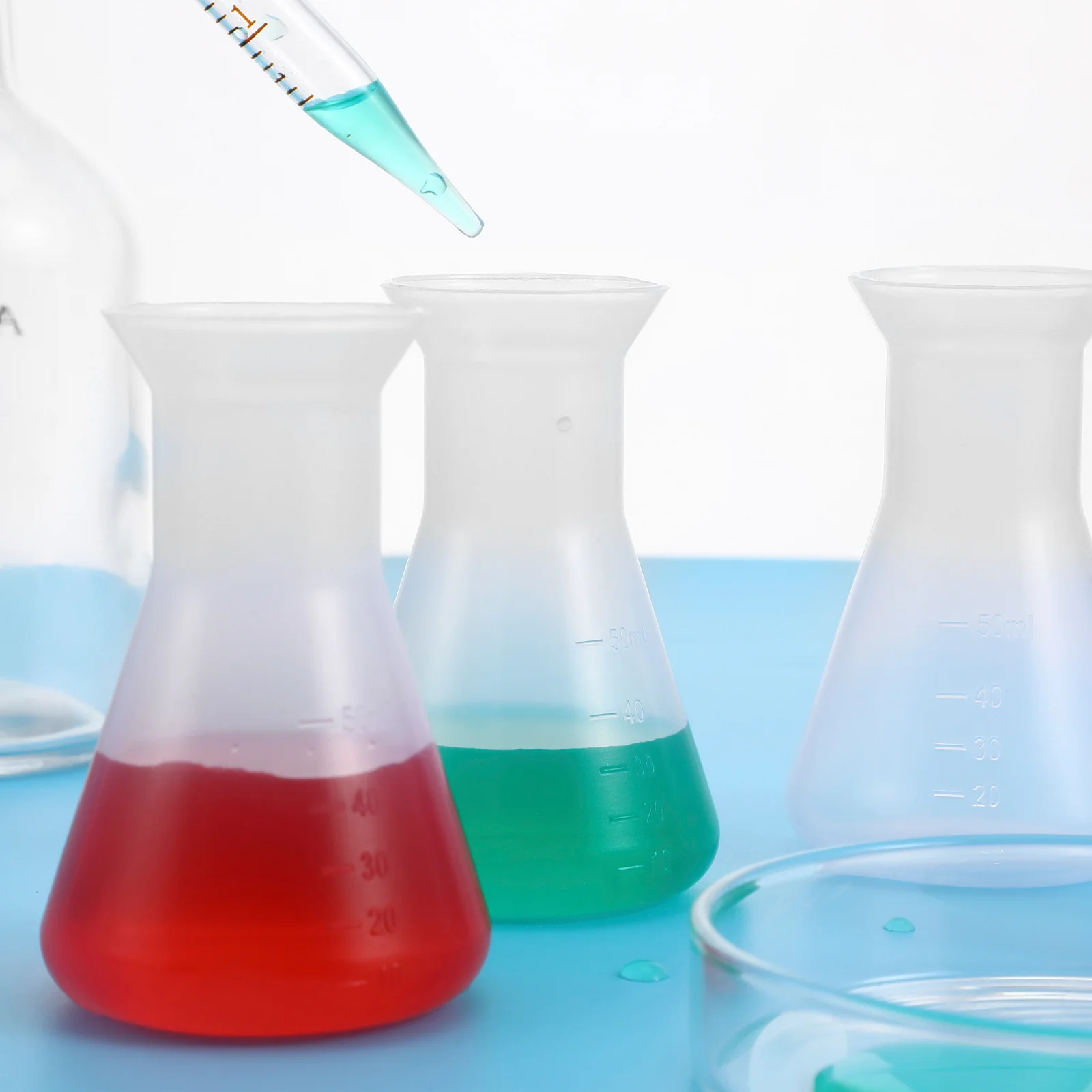 Laboratory Conical Flask Plastic Erlenmeyer Graduated Cylinder Measuring Cone Bottles
Laboratory Conical Flask Plastic Erlenmeyer Graduated Cylinder Measuring Cone Bottles