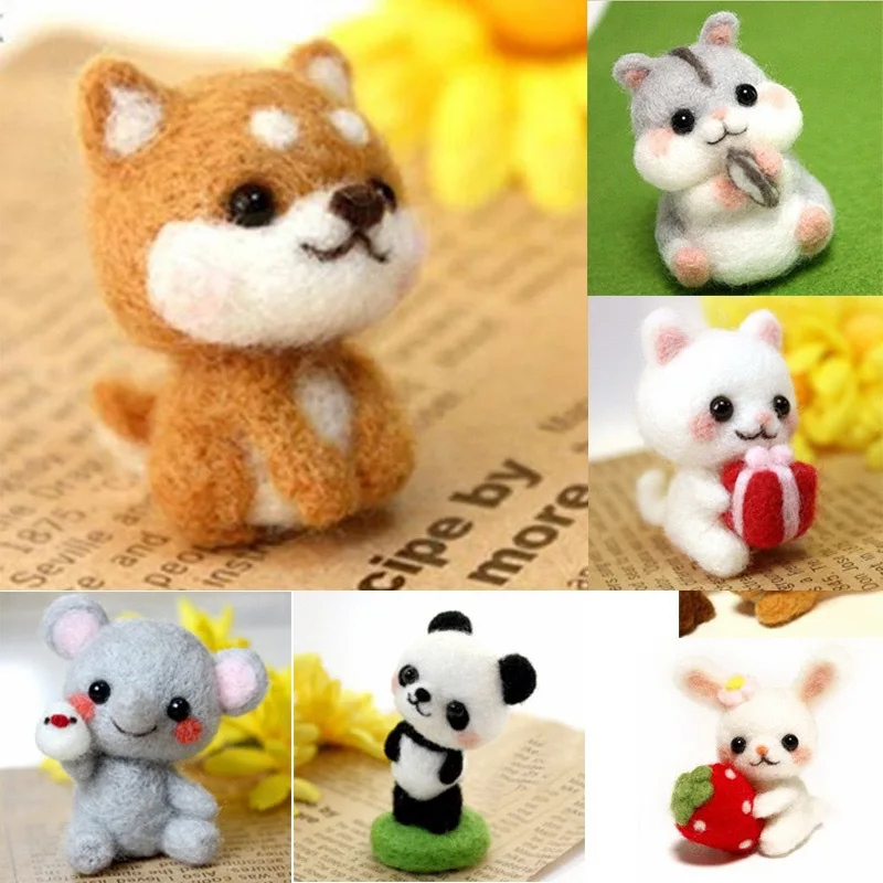 Wool Felt Needle Poked Kitting DIY Cute Animal Panda Dog Rabbit Wool Felting Package Non-Finished Handmade Pets Toy Doll Decor
Wool Felt Needle Poked Kitting DIY Cute Animal Panda Dog Rabbit Wool Felting Package Non-Finished Handmade Pets Toy Doll Decor
