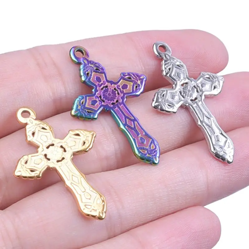 5Pcs/lot Crucifix Stainless Steel Charm Jewelry Making DIY Craft Cross For Pendant Necklace Accessories Supplies Wholesale
5Pcs/lot Crucifix Stainless Steel Charm Jewelry Making DIY Craft Cross For Pendant Necklace Accessories Supplies Wholesale