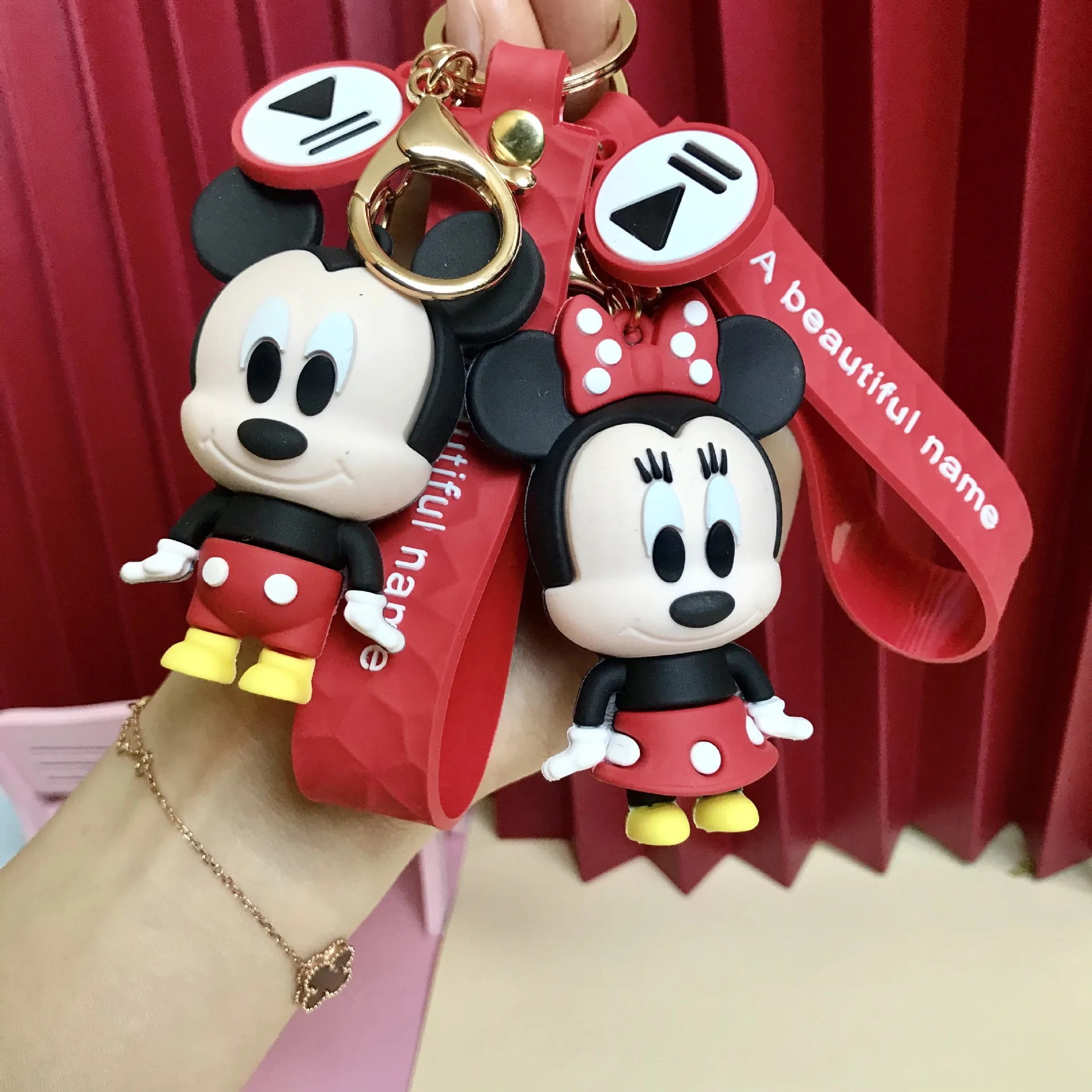 Kawaii Mickey Minnie Keychain A Couple Bag Ornament Car Keyring Gift Fashion Cartoon Doll Key Chain
Kawaii Mickey Minnie Keychain A Couple Bag Ornament Car Keyring Gift Fashion Cartoon Doll Key Chain