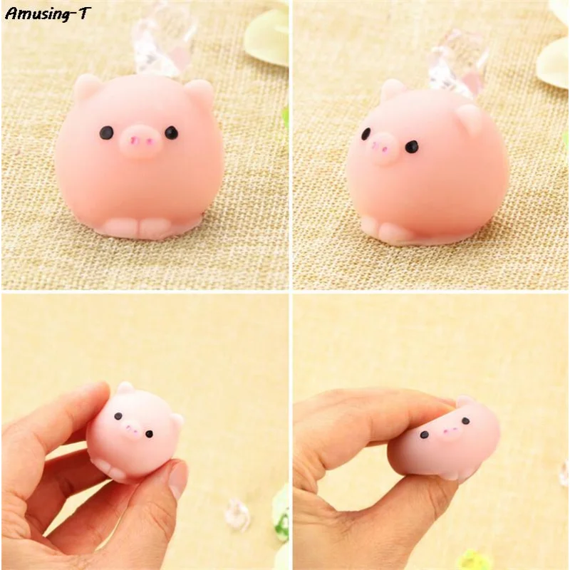 

1pc new Pig Ball Squishy Slow Rising Kawaii Mini Mochi Bunny Phone Strap Squeeze Stretchy Pendant Bread Cake Kids Toy Gift