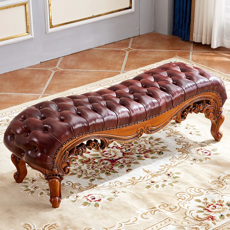 Little Rabbit-maker's European-style Bed Stool for Shoes, American Leather Sofa Stool, Foot Pedal, All Solid Wood Carved Shoes
Little Rabbit-maker's European-style Bed Stool for Shoes, American Leather Sofa Stool, Foot Pedal, All Solid Wood Carved Shoes
