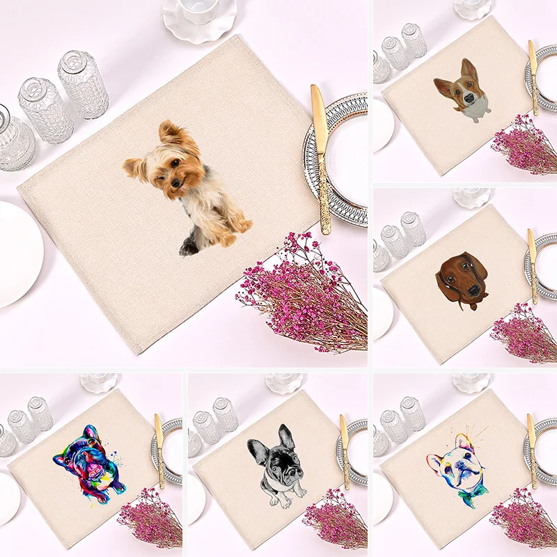 Cute Dog Animal Cotton Linen Kitchen Placemat Friendly Rainbow Color Pet Dining Table Mat 32x42cm Bowl Coaster Pad Cup Mat
Cute Dog Animal Cotton Linen Kitchen Placemat Friendly Rainbow Color Pet Dining Table Mat 32x42cm Bowl Coaster Pad Cup Mat