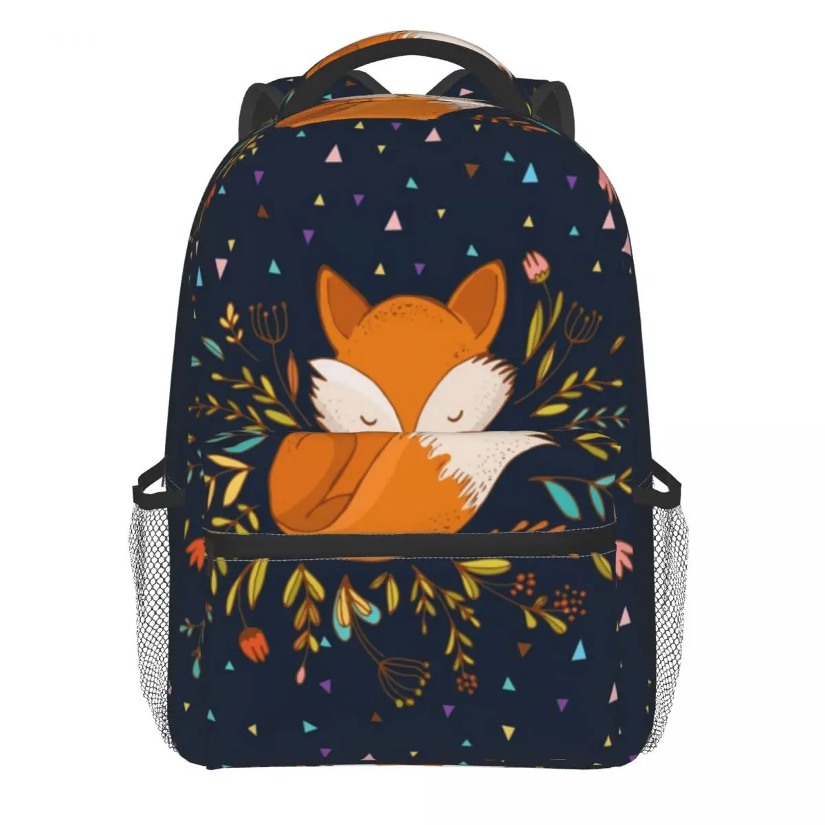 Cute Fox Flowers And Triangles Backpack Animal Kawaii Backpacks Women Men Trekking Durable High School Bags Custom Rucksack
Cute Fox Flowers And Triangles Backpack Animal Kawaii Backpacks Women Men Trekking Durable High School Bags Custom Rucksack