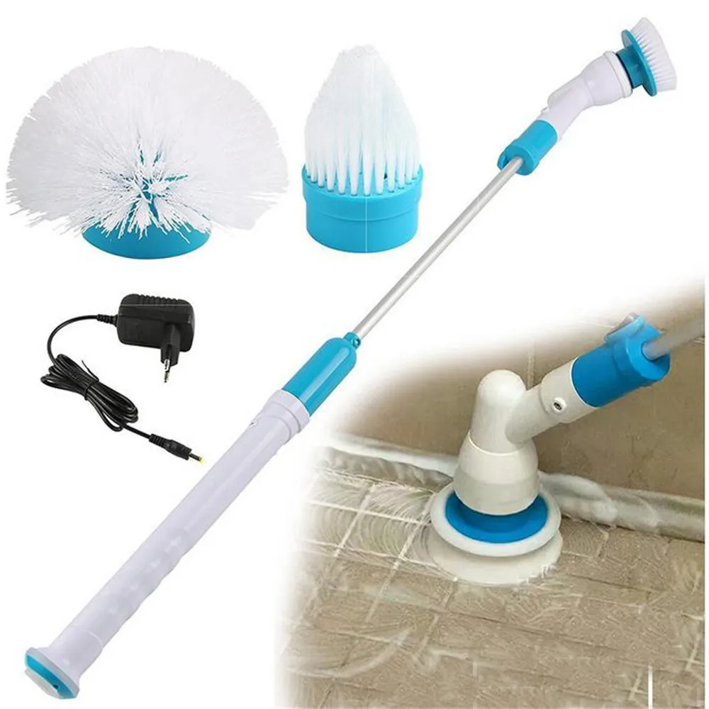 

Electric Spin Scrubber Turbo Scrub Cleaning Brush Cordless Chargeable Bathroom Cleaner with Extension Handle Adaptive Brush Tub