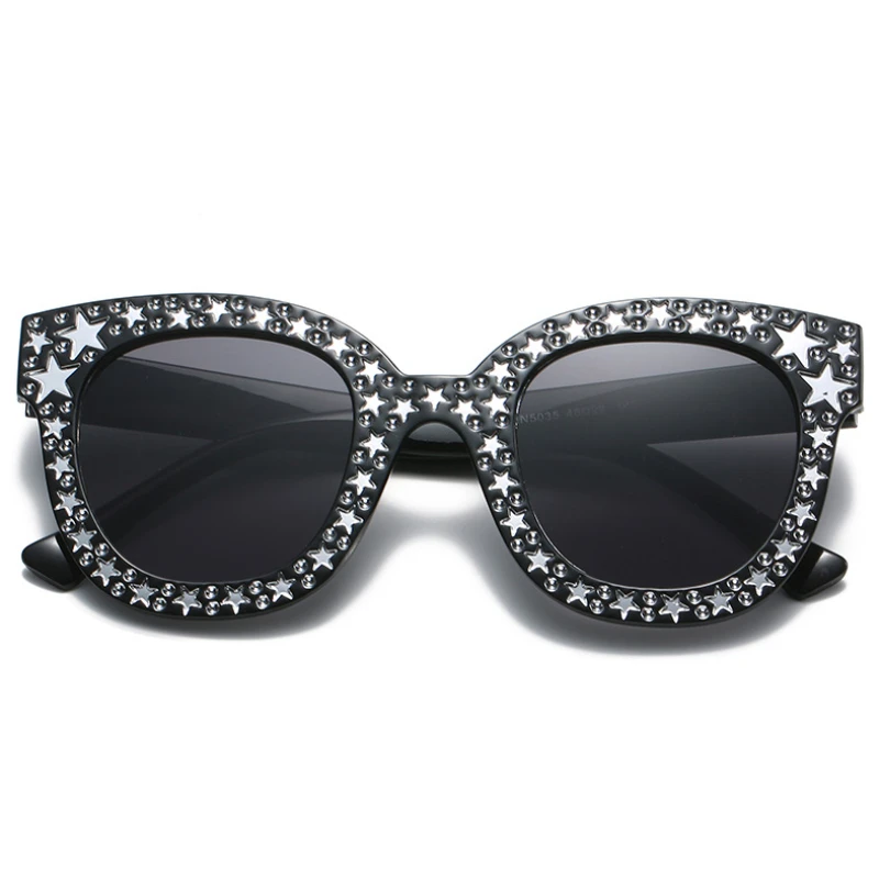 Женские солнцезащитные очки в стиле ретро WINFUL большого размера с мозаичной