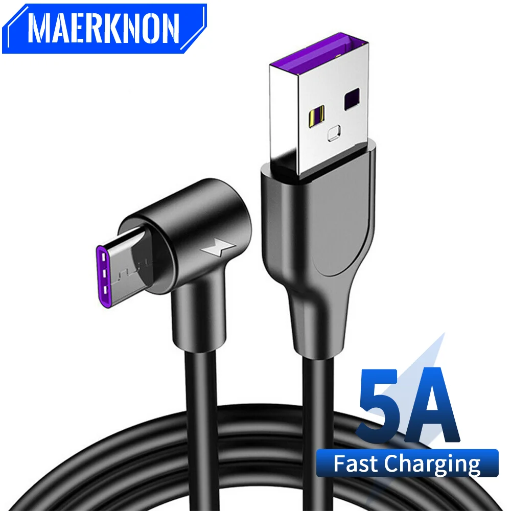 5A USB C Cable 90 ° Elbow Super Fast Charging Type C Mobile Phone Charge Data Cord For Samsung Xiaomi Huawei Fast Charge Cable
5A USB C Cable 90 ° Elbow Super Fast Charging Type C Mobile Phone Charge Data Cord For Samsung Xiaomi Huawei Fast Charge Cable