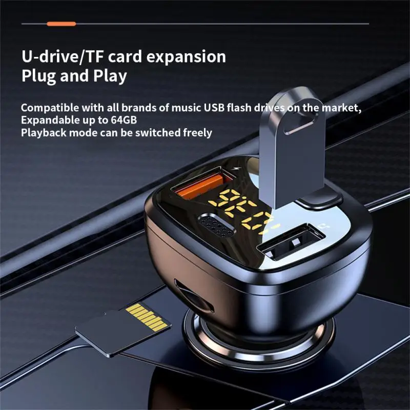 Bluetooth Car Mp3 Multifunctional Car Charger Fast Charge Hands-free Car Charger Adapter Car Supplies 5v 2.4a Cigarette Lighter
Bluetooth Car Mp3 Multifunctional Car Charger Fast Charge Hands-free Car Charger Adapter Car Supplies 5v 2.4a Cigarette Lighter