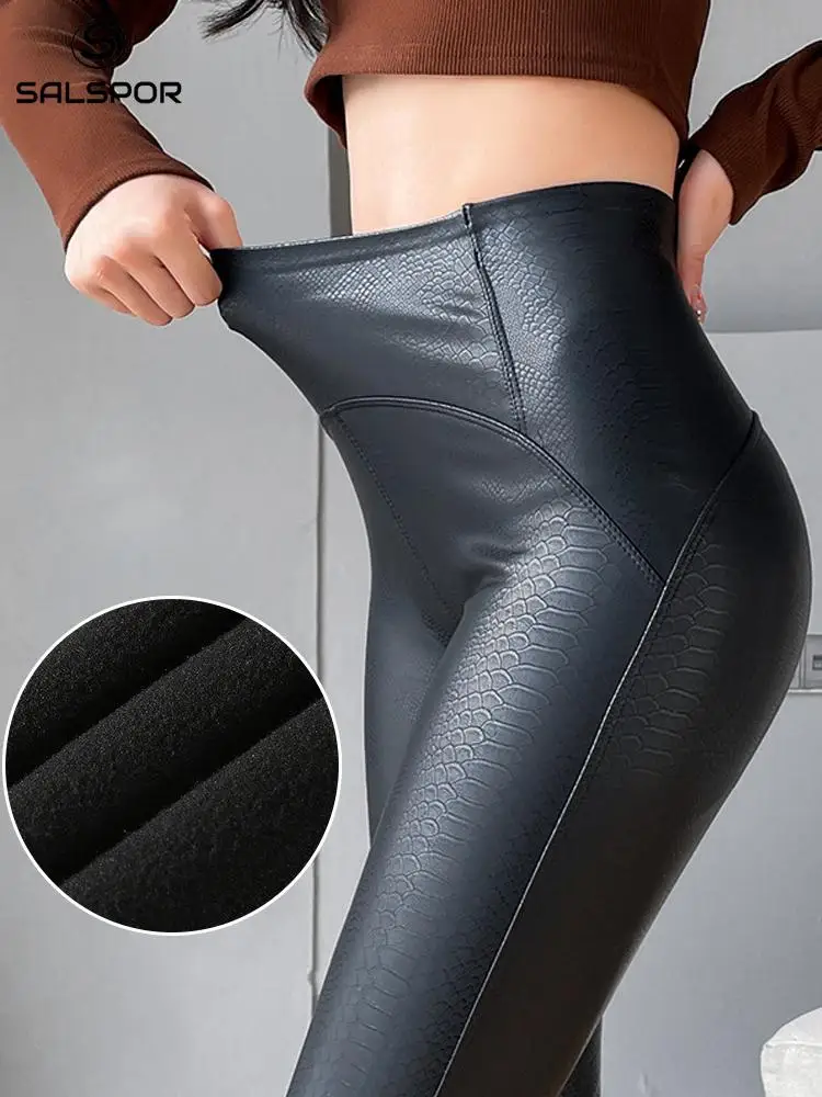 SALSPOR Winter Velvet PU Leggings For Women High Waist Push Up Skinny Warm Pants Black Slim Fleece Thicken Female Trousers New
SALSPOR Winter Velvet PU Leggings For Women High Waist Push Up Skinny Warm Pants Black Slim Fleece Thicken Female Trousers New