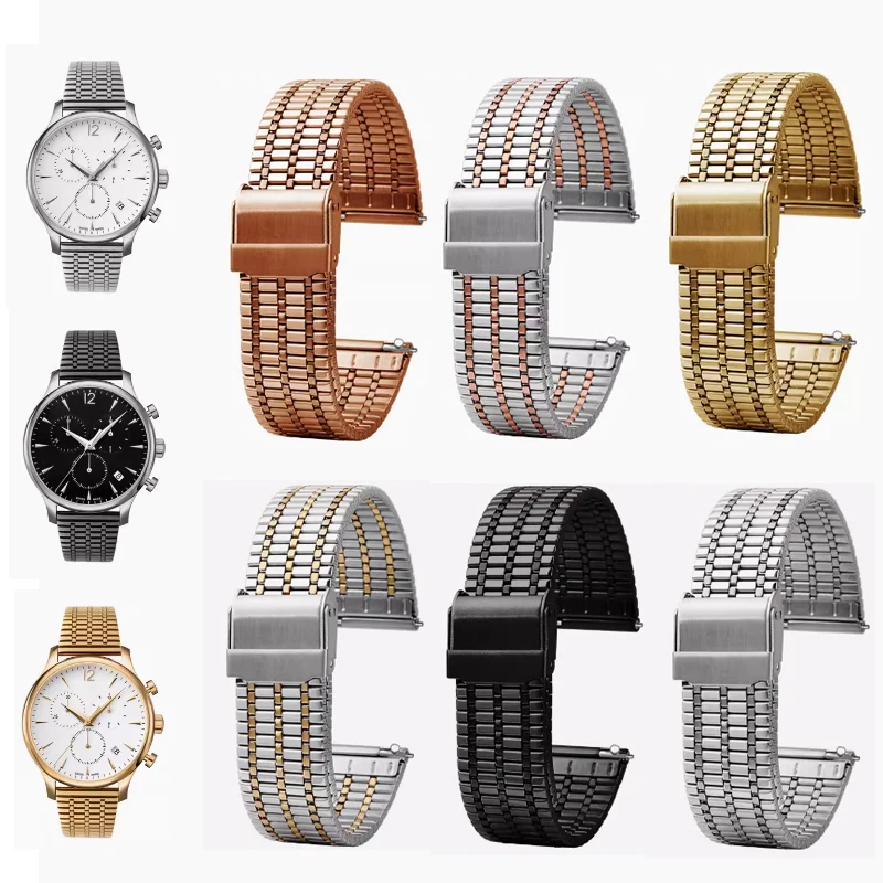 

Ремешок из нержавеющей стали для часов TISSOT Casio Citizen, Воздухопроницаемый браслет для мужских и женских часов Huawei GT4 18 мм 20 мм 22 мм