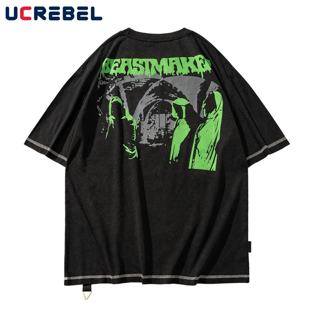 Creative Print Short Sleeve T-shirt Mens Summer Punk Style Trendy Cotton Tee High Street Distressed Loose Casual Half-Sleeve Men
Creative Print Short Sleeve T-shirt Mens Summer Punk Style Trendy Cotton Tee High Street Distressed Loose Casual Half-Sleeve Men