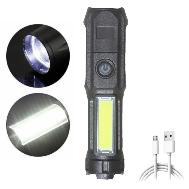 Multi-function Bright LED Flashlight 4 Adjustable Modes USB Rechargeable Strong Focusing Light Flash Light Zoom Forces Torch
Multi-function Bright LED Flashlight 4 Adjustable Modes USB Rechargeable Strong Focusing Light Flash Light Zoom Forces Torch