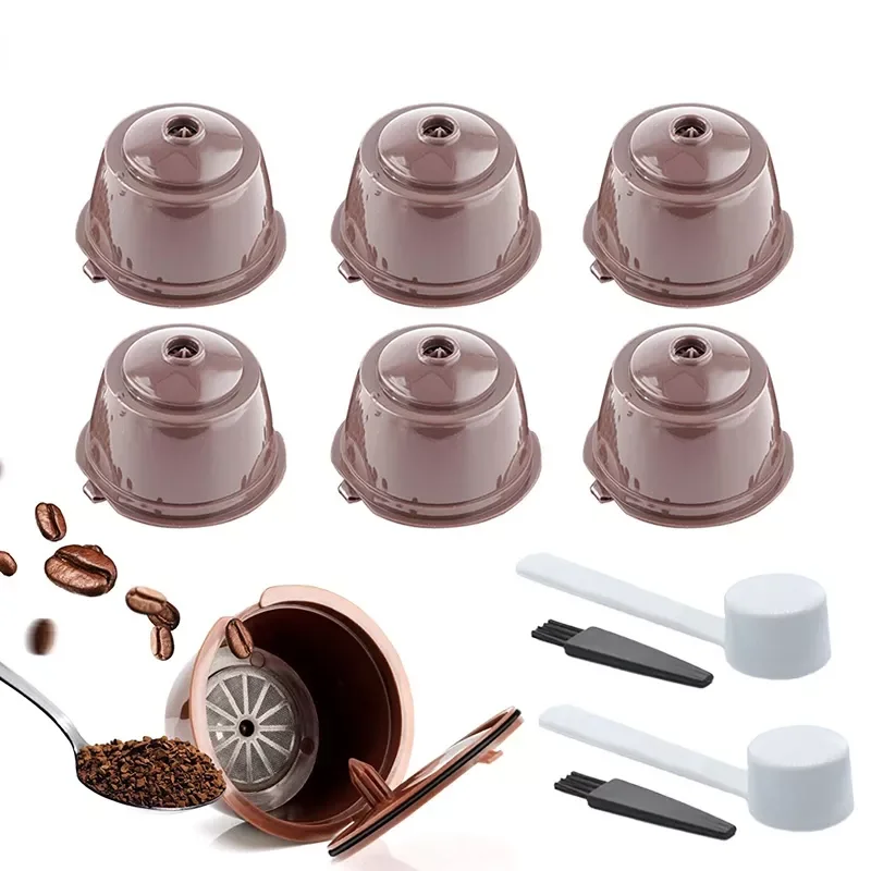 2/3/4/6PCS Refillable Coffee Capsules Filter Cup Compatible for Dolce Gusto Reusable Coffee Capsules with Spoon Cleaning Brush
2/3/4/6PCS Refillable Coffee Capsules Filter Cup Compatible for Dolce Gusto Reusable Coffee Capsules with Spoon Cleaning Brush