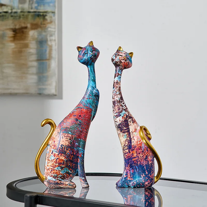 Nordic Art Creative Oil Painting Cat Resin Abstract Ornament Animal Statue Bedroom Desktop Cat Sculpture Home Decoration
Nordic Art Creative Oil Painting Cat Resin Abstract Ornament Animal Statue Bedroom Desktop Cat Sculpture Home Decoration