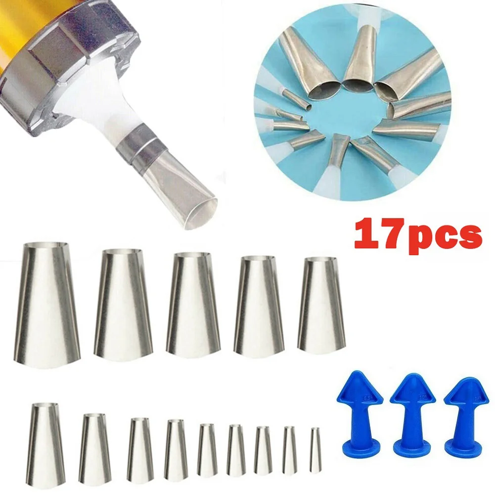 17pcs Stainless Steel Caulk Nozzle Applicator Caulking Finisher Silicone Sealant Caulking Finishing Tool Kitchen Sink Joint
17pcs Stainless Steel Caulk Nozzle Applicator Caulking Finisher Silicone Sealant Caulking Finishing Tool Kitchen Sink Joint