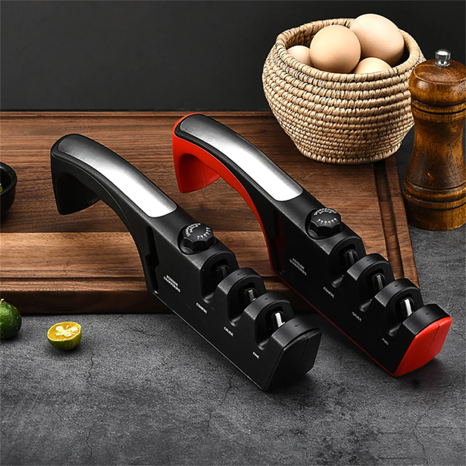 3-Stage Knives Sharpener Knives Scissor Sharpener Professional Knives Sharpening Tool Helps Repair Restore Polish Blades
3-Stage Knives Sharpener Knives Scissor Sharpener Professional Knives Sharpening Tool Helps Repair Restore Polish Blades