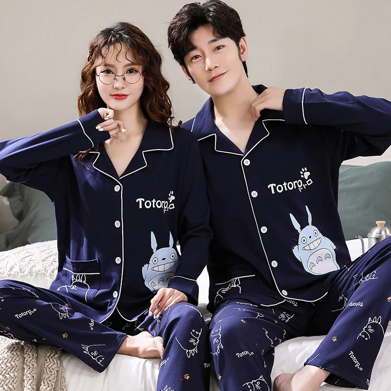 Plus Size L-4XL Couple Pajamas Set Cute Cartoon Long Sleeve Pajama Women And Men Leisure Couple Matching Night Suit
Plus Size L-4XL Couple Pajamas Set Cute Cartoon Long Sleeve Pajama Women And Men Leisure Couple Matching Night Suit