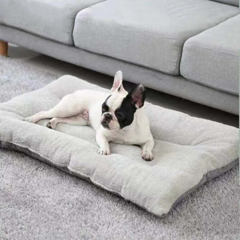 

Washable Dog Bed Deluxe Plush Dog Crate Beds Fulffy Comfy Kennel Pad Anti-slip Pet Sleeping Mat for Large Medium Small Dogs