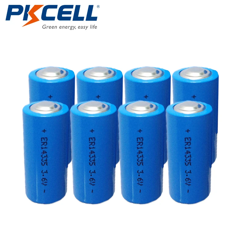 8PCS PKCELL 2/3AA 3.6V Lithium Battery 1650mAh ER14335 3.6Volt Li-SOCL2 Primary Battery for video camera
8PCS PKCELL 2/3AA 3.6V Lithium Battery 1650mAh ER14335 3.6Volt Li-SOCL2 Primary Battery for video camera