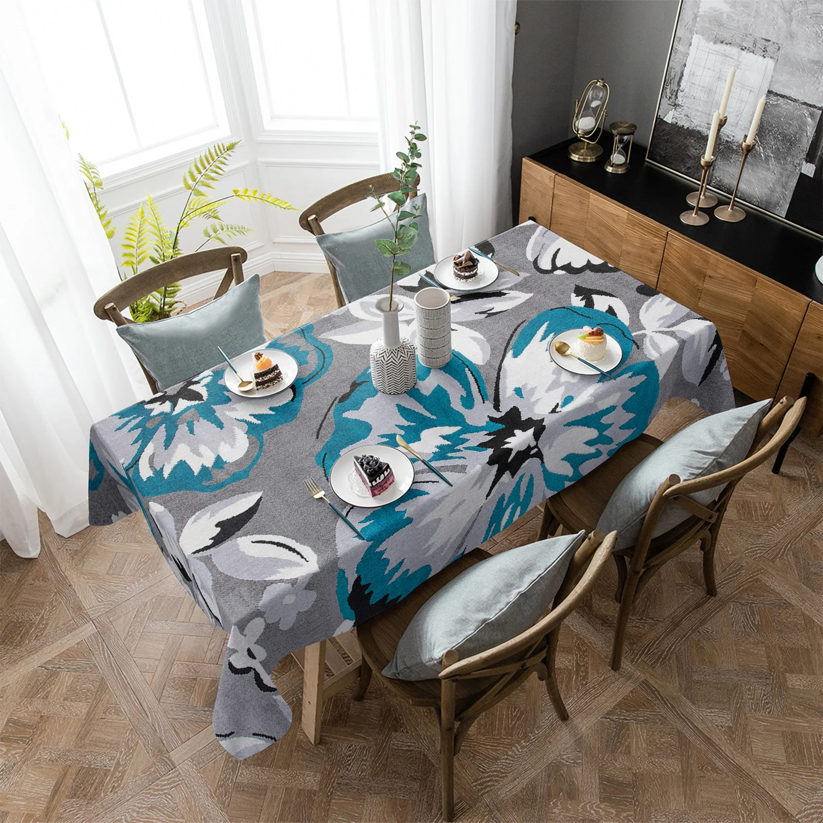 Flower Blue Grey Texture Rectangular Tablecloth Dustproof Picnic Cloth Home Decoration Kitchen Waterproof Table Cover
Flower Blue Grey Texture Rectangular Tablecloth Dustproof Picnic Cloth Home Decoration Kitchen Waterproof Table Cover