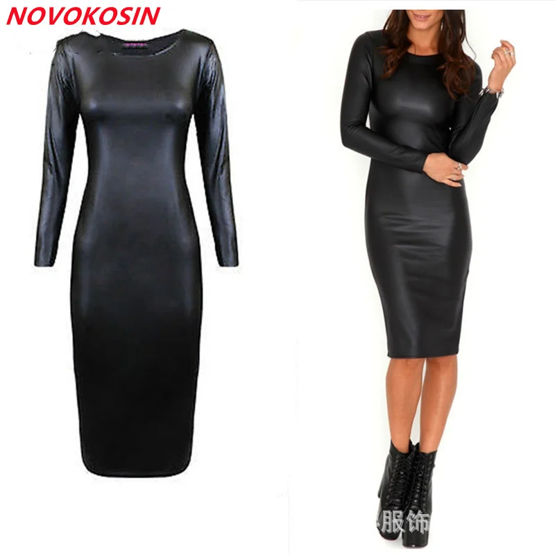 XS-4XL Simple Faux Leather Women Sexy Bodycon Dress Elegant Long Sleeves Nightclub Tight Short Dresses 2022 Vestidos
XS-4XL Simple Faux Leather Women Sexy Bodycon Dress Elegant Long Sleeves Nightclub Tight Short Dresses 2022 Vestidos