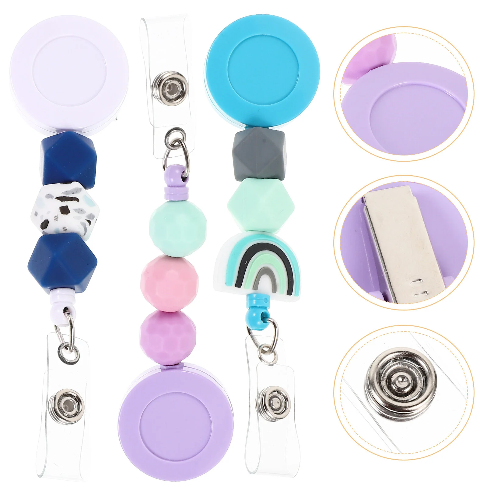 3 Pcs Silicone Bead Badge Holder Holders Student Nurse Badge Employee Clip Metal Coat Retractable Nurse Nurse Accessories
3 Pcs Silicone Bead Badge Holder Holders Student Nurse Badge Employee Clip Metal Coat Retractable Nurse Nurse Accessories