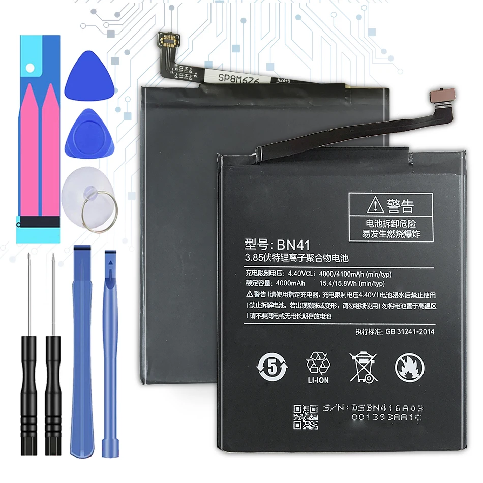 

BN41 Battery For Xiaomi Redmi Note 4 Note4 MTK Helio X20/For Redmi Note 4X Note4X Pro 4G 64G Battery BN 41 BN-41 4100mAh