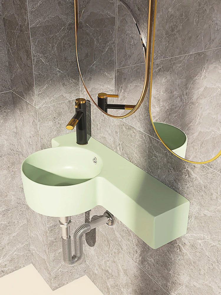 Small Apartment Bathroom Wash Basin Mini Ceramic Washbasin Wall-Mounted Green Ultra Narrow Small Size Table Top Whole Washbin
Small Apartment Bathroom Wash Basin Mini Ceramic Washbasin Wall-Mounted Green Ultra Narrow Small Size Table Top Whole Washbin
