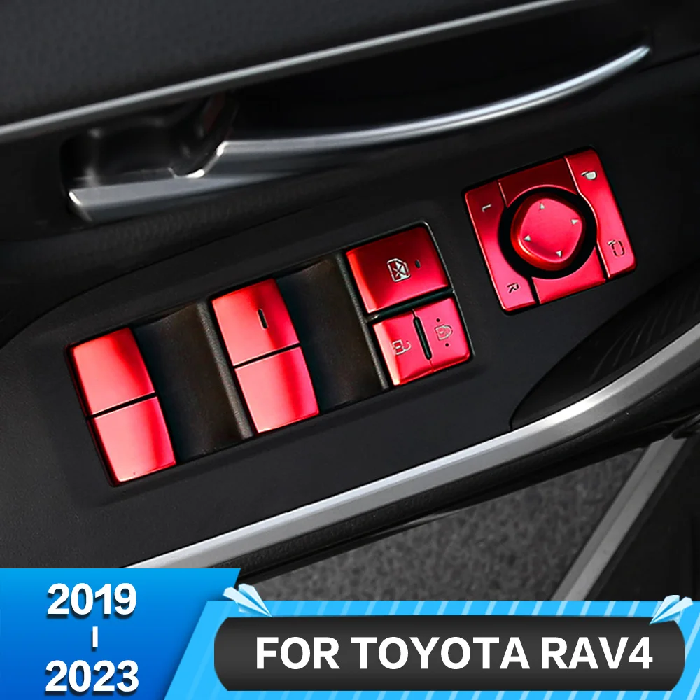 

16 шт., наклейки на кнопки подъема автомобильного стекла для Toyota RAV4 XA50 2019 2020 2021 2022 2023